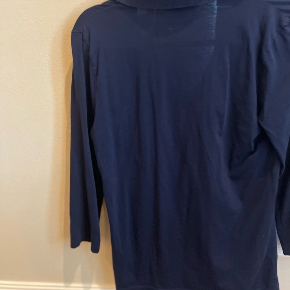 Lilly P three quarter sleeve navy polo . Excellent condition. Barely worn. - Picture 11 of 14